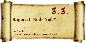 Bagossi Brúnó névjegykártya